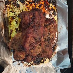 A picture of Fall-Apart Roasted Pork Shoulder with Rosemary, Mustard Garlic.