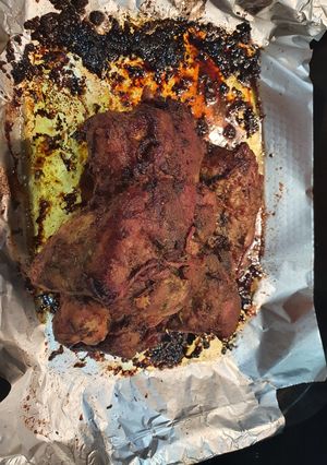 A picture of Fall-Apart Roasted Pork Shoulder with Rosemary, Mustard Garlic.