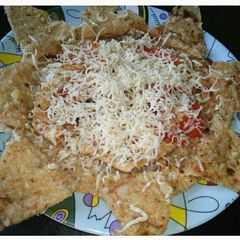 A picture of Cheesy potato sunflower paratha.