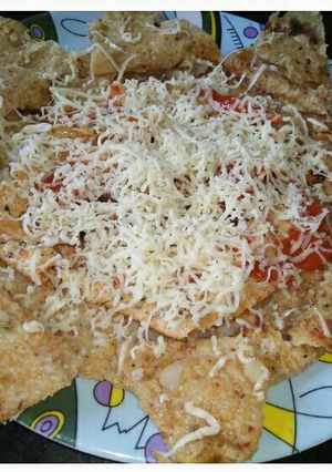 A picture of Cheesy potato sunflower paratha.