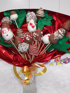 Una foto de Ramo de fresas con chocolate