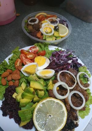 Foto resep Vegetable salad with beef bulgogi