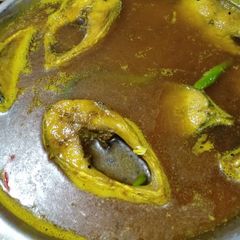 A picture of Hilsha mustard curry.