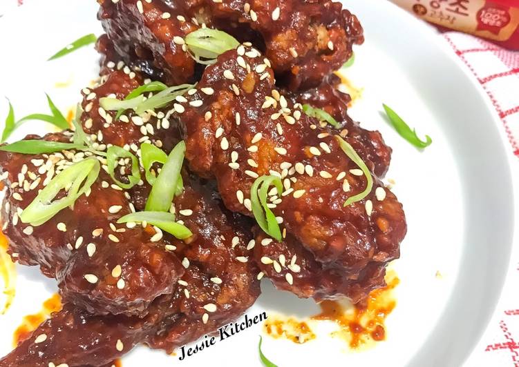 11 Resep: Korean Spicy Fried Chicken (Yangnyeom Tongdak) yang Enak!