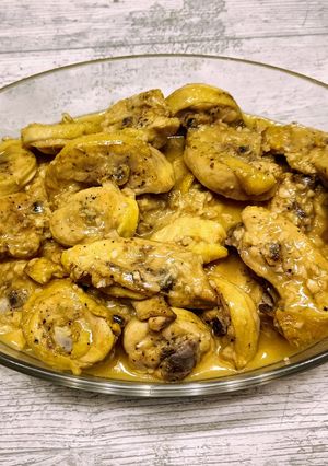 Una foto de Pollo al ajillo