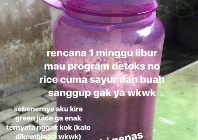 Resep Green smoothies / green juice / jus nanas bayam seledri yang Menggugah Selera