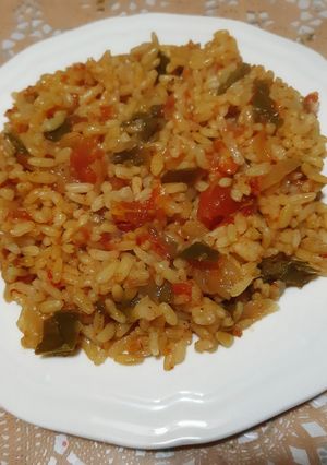 Une photo de Riz sauce piquante 🍴
