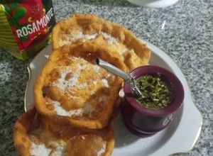 Una foto de Mate con hojuelas
