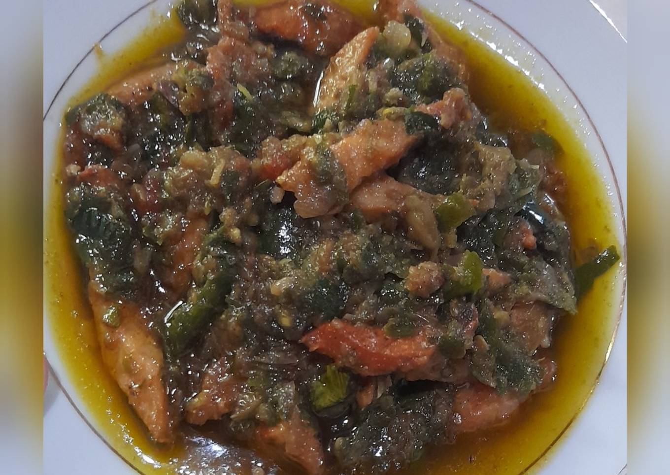 Ikan asin cabe ijo