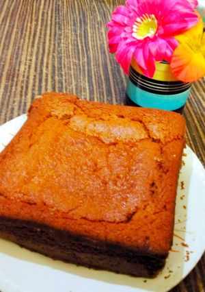 A picture of Eggless wheat flour orange cake.