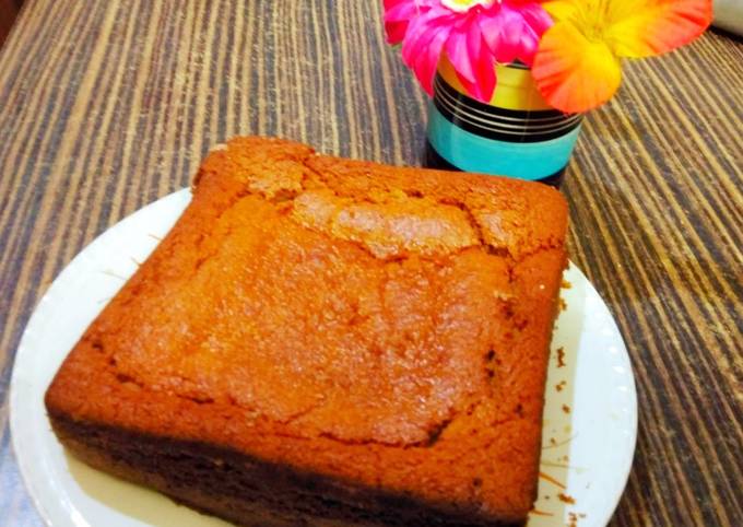 Eggless wheat flour orange cake