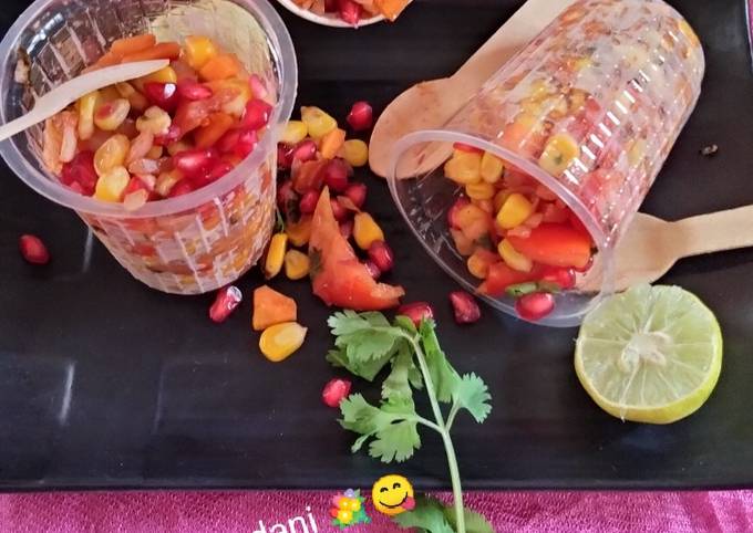 Corn 🥗 with vegetable salad Recipe