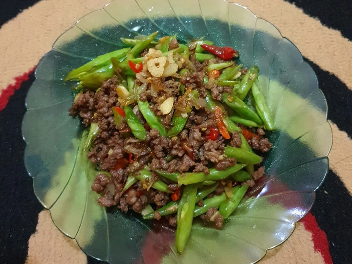 Langkah Gampang Menyiapkan Resep  Tumis Buncis Daging Cincang yang Lezat, Enak Banget