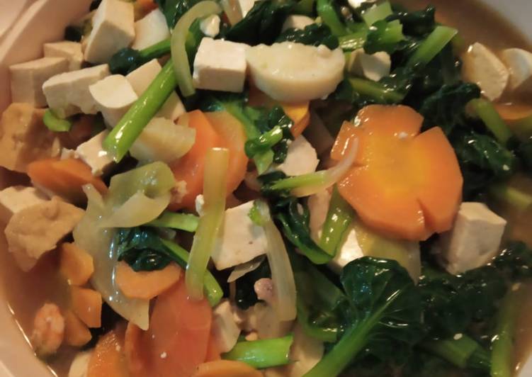 Tahu ca sawi mahkota saus tiram