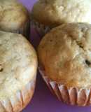 Muffins de banana y chispas de chocolate
