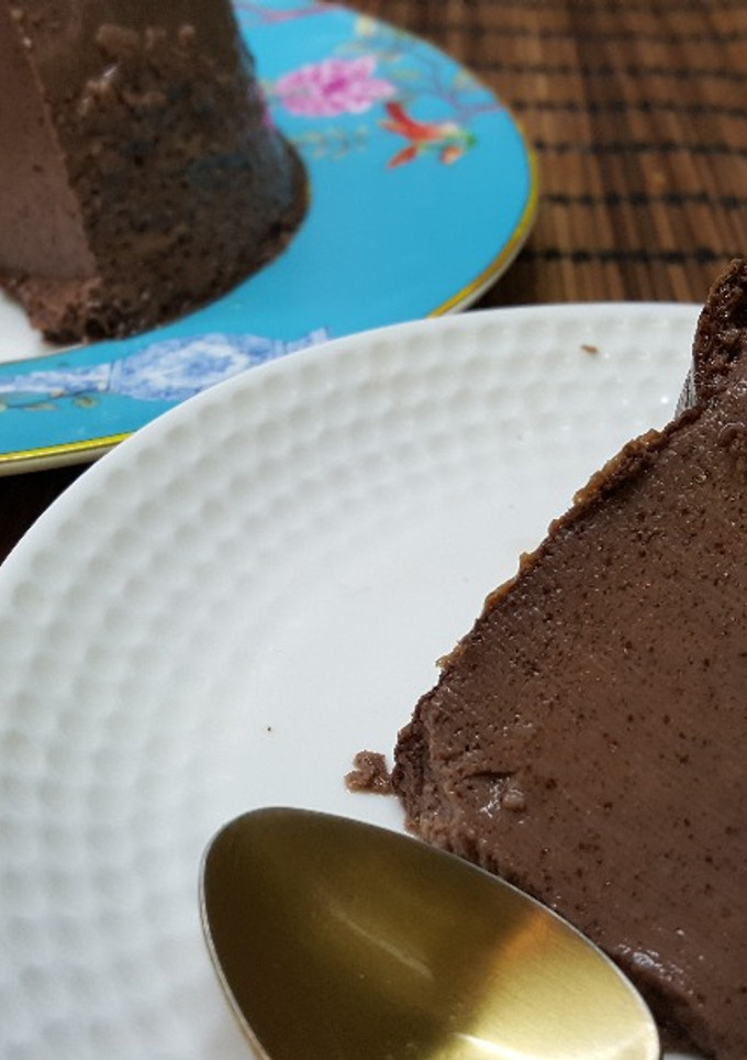 Una foto de Flan de chocolate sin lactosa 