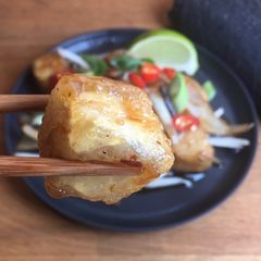 A picture of Thai Chilli Sticky Tofu 🌶 🌱.