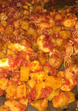 Foto resep Sambalado udang kentang