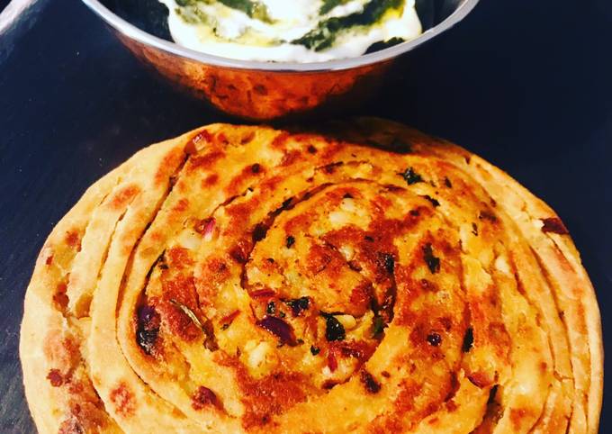 Recipe of Ultimate Potato masala stuffed lachha paratha