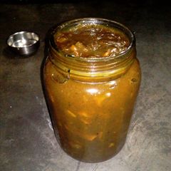 Mango sweet pickle A picture of Mango sweet pickle.