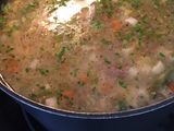 Sopa de pata de res y carne