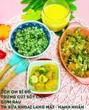 Ếch om bí đỏ Trứng cút sốt cam