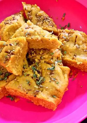 A picture of Makke ka dhokla.