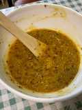 Marinade aux deux moutardes, ail, romarin et sirop d’érable