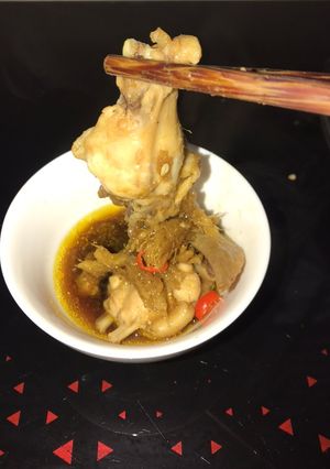 Hình của món Cánh gà kho gừng.