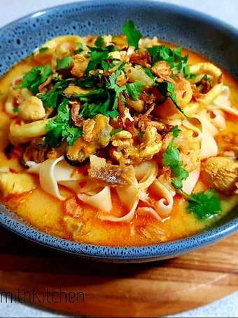 Recipe Laksa (rice noodle soup) the So Delicious You can take Joss in your mouth