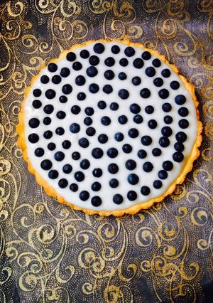 A picture of Blueberry Coconut Tart.
