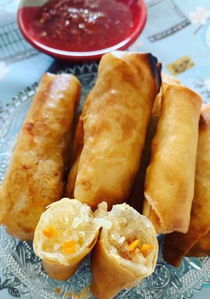 A picture of Chicken Spring Rolls (Fried).
