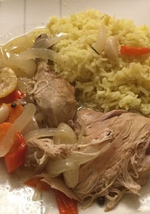 Una foto de Escabeche de pollo con limón como lo hacía mi abuela