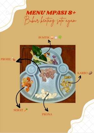 Foto resep MPASI 8+ "Bubur kentang Soto Ayam"