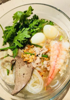 A picture of Hu Tieu Nam Vang (Phnom Penh Noodle Soup).