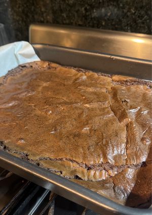 Una foto de Brownie húmedo