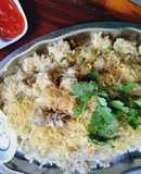 Cơm chiên nấm rơm chà bông