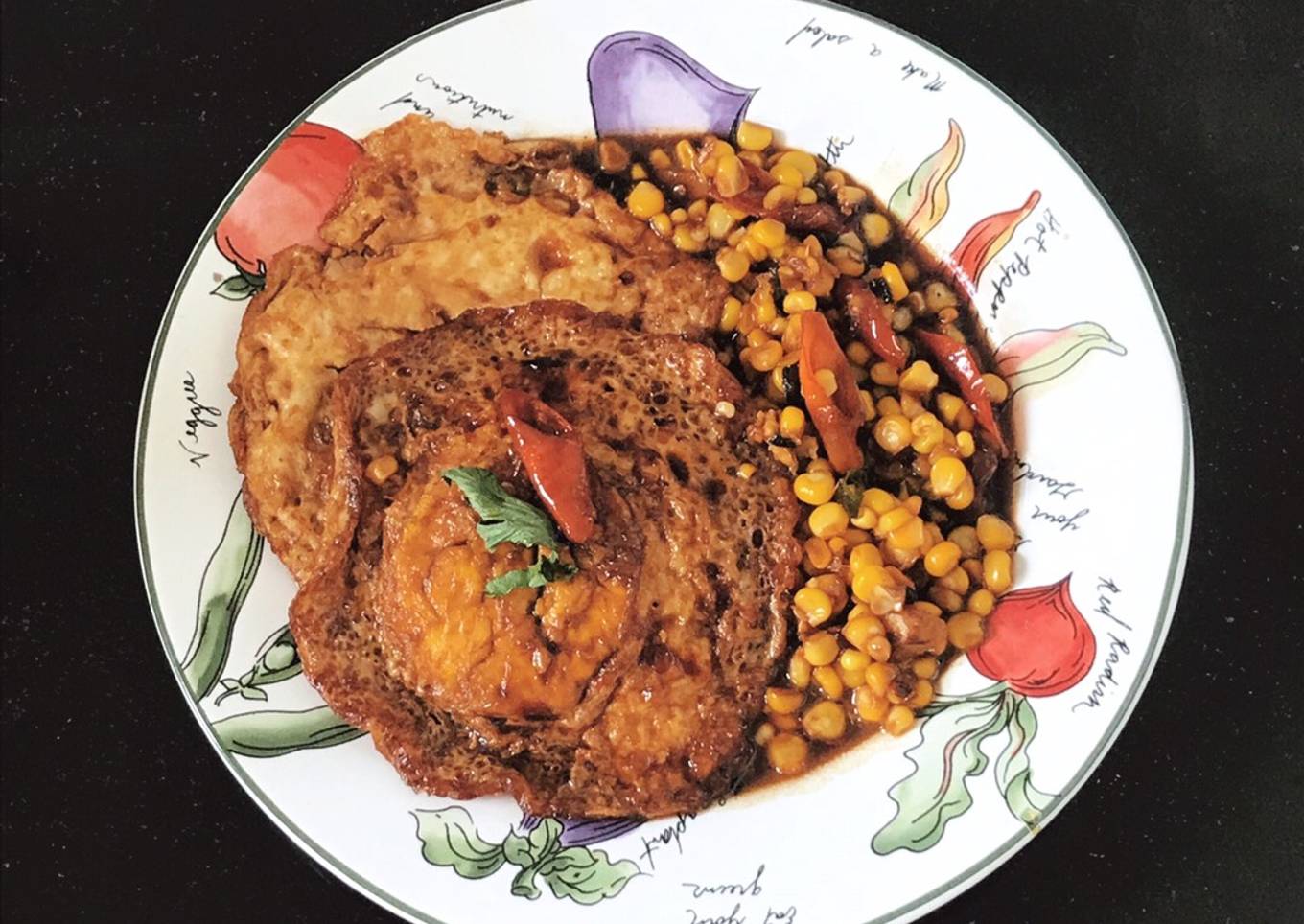Telur kecap jagung, sarapan simple yang enak
