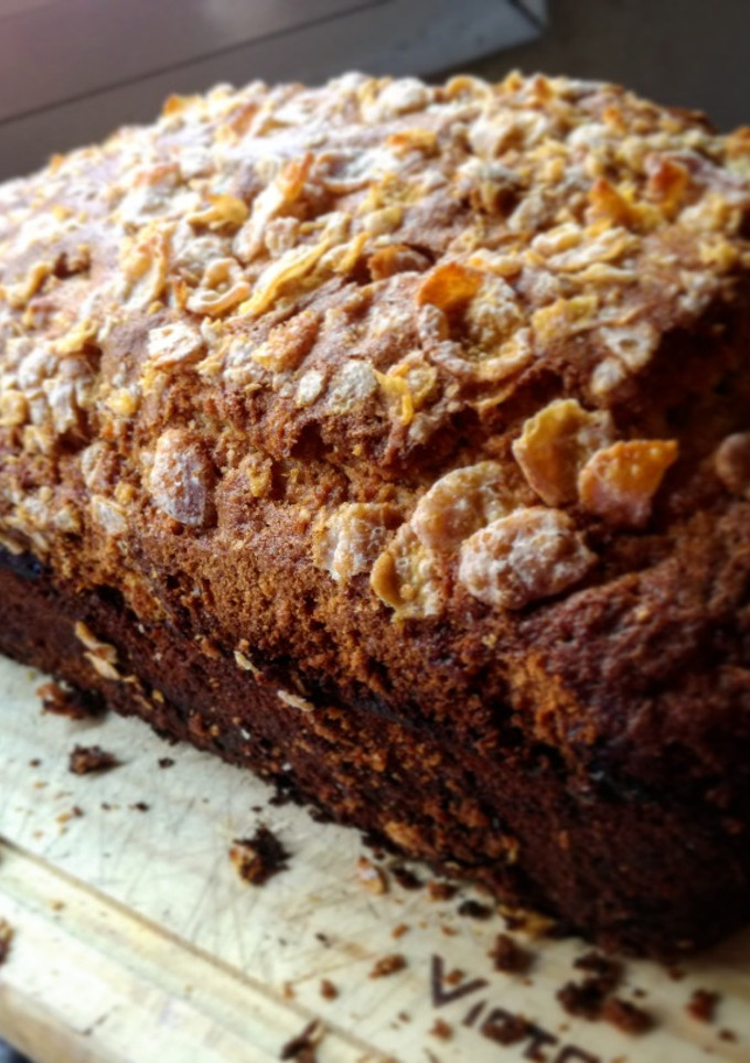 Una foto de Budín de bananas marmolado