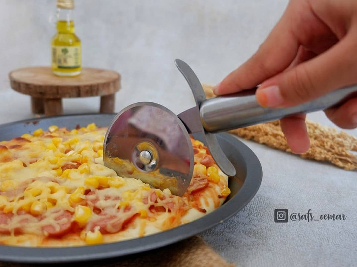 Cara Gampang Menyiapkan Pizza rumahan oven dan teflon yang Enak Banget