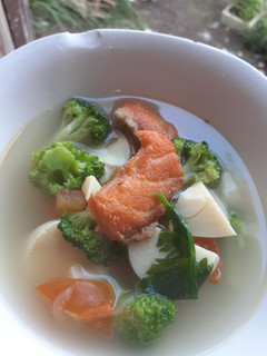 Foto resep Sup Salmon Tofu