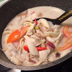 A picture of Tom Kha Kai Soup.
