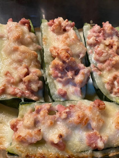 Una foto de Calabacines rellenos gratinados