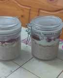 Avena trasnochada estilo cheesecake