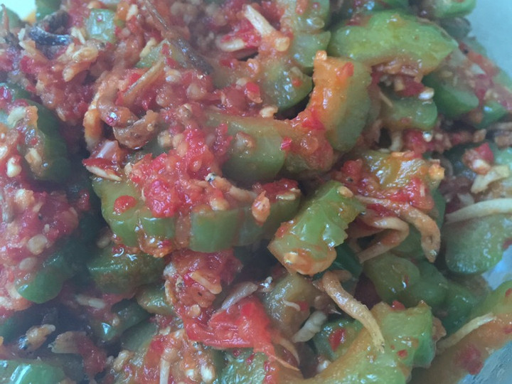 Resep Tumis pare sambal teri Anti Gagal