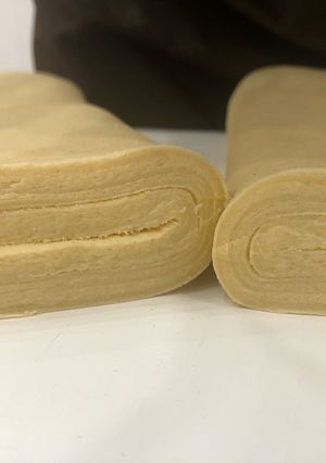 Vajas leveles tészta (tojásmentes) recept fotója