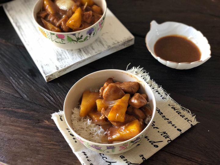 Cara Gampang Membuat Rice bowl ayam nanas, Enak