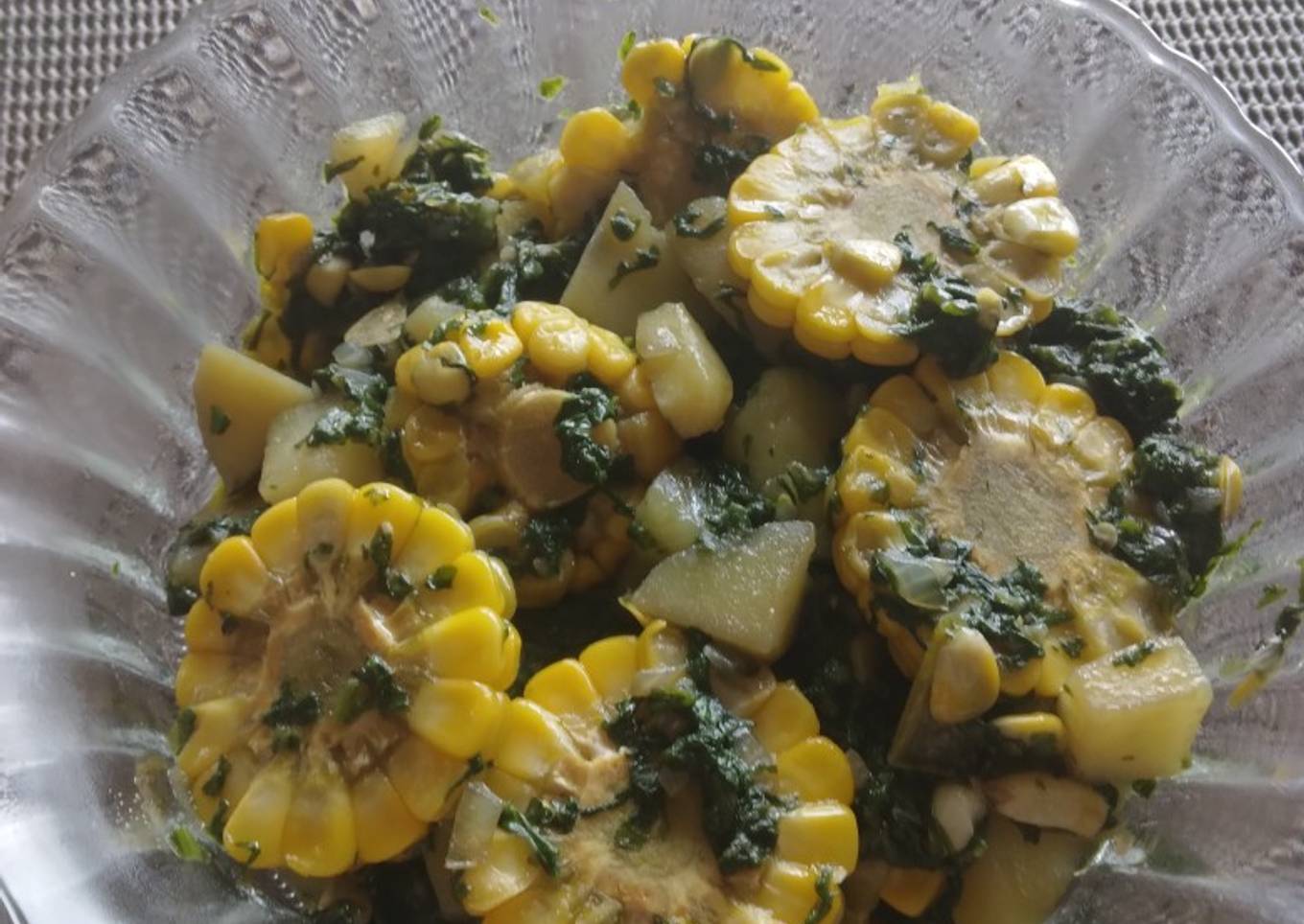 Spinach, corn combo veggie