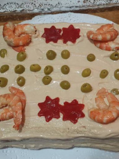 Una foto de Pastel de marisco