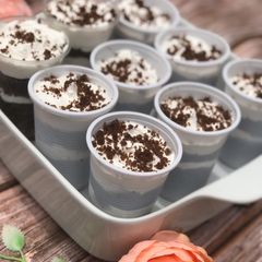 A picture of Milky Chocolate Cake parfait.